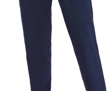 Scrub Pants for Men – Slim Jogger Pants with 5 Pockets, Yoga Waistband, Anti-Wrinkle Scrubs for Men