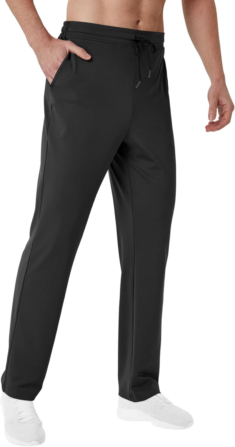 LETAOTAO 32/34/36/38 Inseam Tall Mens Joggers Sweatpants Extra Long Zipper Pockets Athletic Gym Track Pants