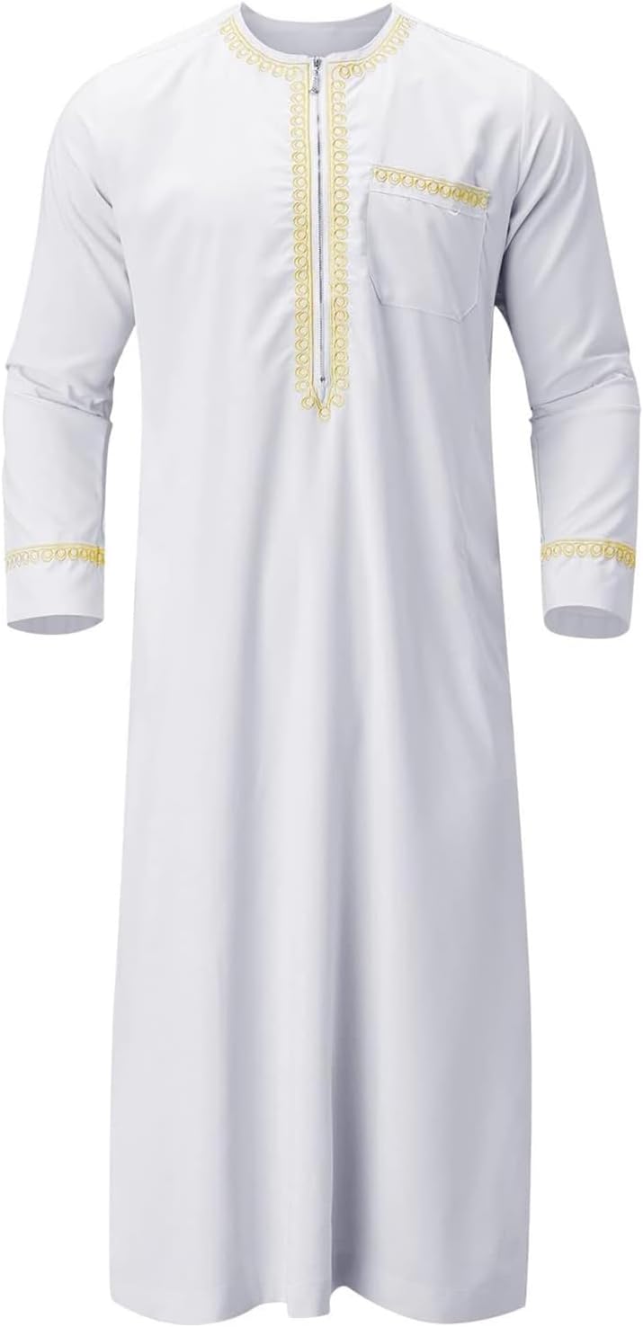 Bowanadacles Muslim clothes for men kaftan for men Thobe for men Islam Moroccan Thobe men Thobe Islamic clothing
