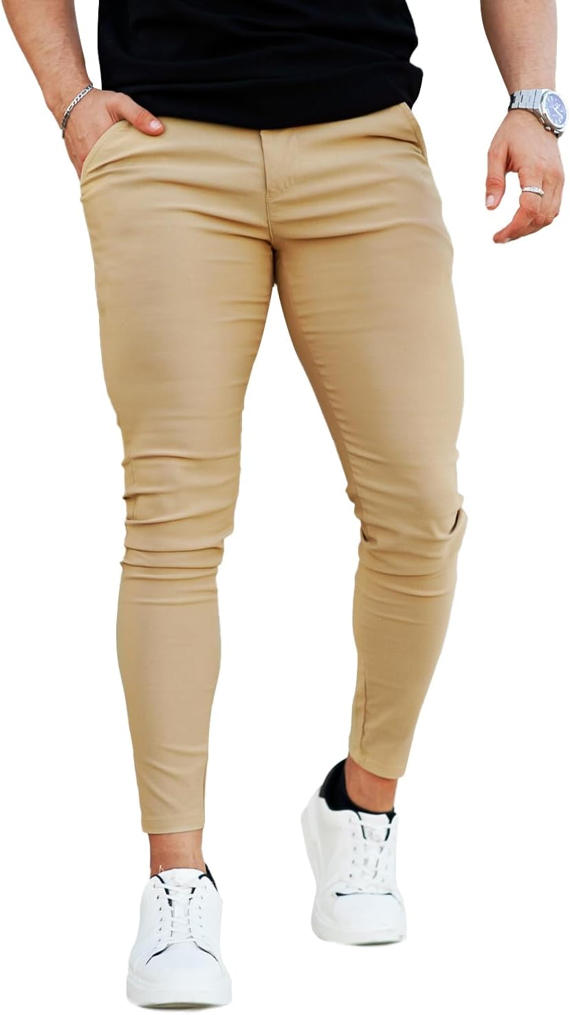 GINGTTO Mens Dress Pants Slim Fit Chino Pants for Men Formal