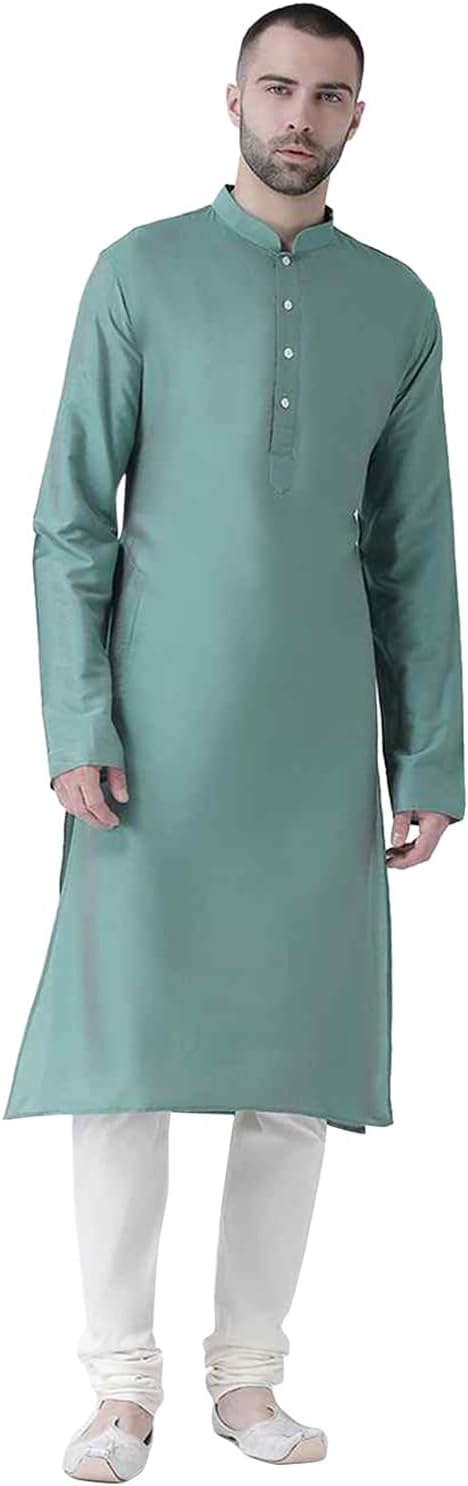 KISAH Men’s Kurta Churidar Set – Traditional Indian Ethnic Wear for Men – Ideal for Weddings, Festivals & Celebrations
