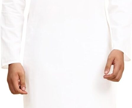 SKAVIJ Men’s Pure Cotton Solid Kurta Pajama Set Mandarin Collar Daily Wear Casual Yoga Dress