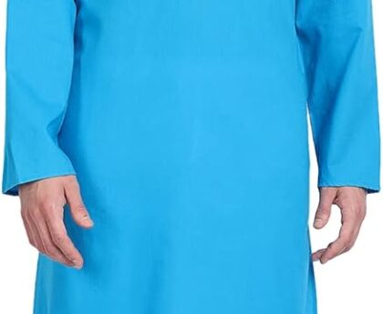 SKAVIJ Kurta Pajama Set for Men Embroidered Cotton Casual Party Dress Set