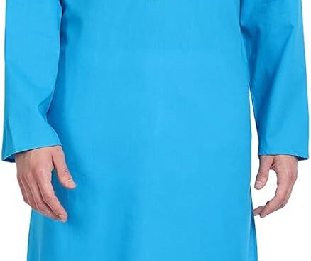 SKAVIJ Kurta Pajama Set for Men Embroidered Cotton Casual Party Dress Set