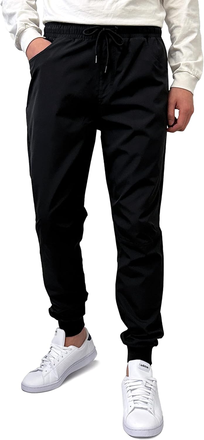 Southpole Mens Tech Woven Basic Jogger Pant for Men Lightweight Trackpant