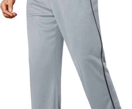 COOFANDY Mens Athletic Workout Pants Open Bottom Sweatpants Mesh Gym Pants for Runnning, Training,Casual