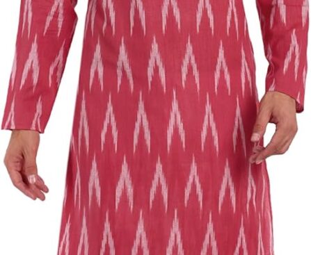 SKAVIJ Men’s Cotton Kurta Pajama Set Indian Ethnic Henley Shirt Long Sleeve and Casual Pants Yoga Outfits