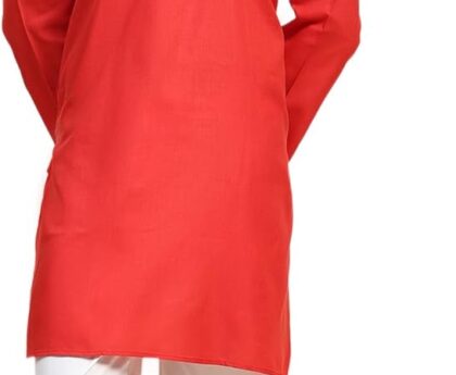 SKAVIJ Men’s Cotton Henley Kurta Set Mandarin Collar Regular Fit Long Sleeves Ethnic Dress