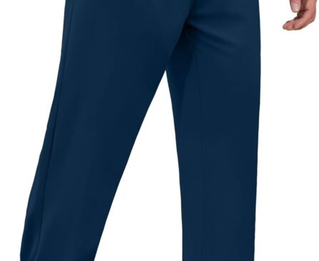 COOFANDY Men Jogger Yoga Sweatpants Casual Athletic Elastic Waist Pants Open Bottom Trouser Jersey Knit Pants with Pockets