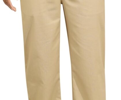 Men’s Linen Casual Pants Loose Straight Elastic Suit Waist Drawstring Trousers Lightweight Beach Vacation Pants