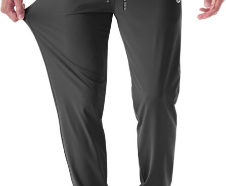 CANGHPGIN Mens Athletic Joggers with Zipper Pockets Lightweight Gym Sweatpants Men Workout Track Pants Jogging Running