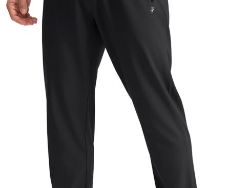 Pudolla Men’s Lightweight Hiking Pants Quick-Dry Outdoor Sweatpants with Zipper Pockets for Casual Travel Athletic Workout