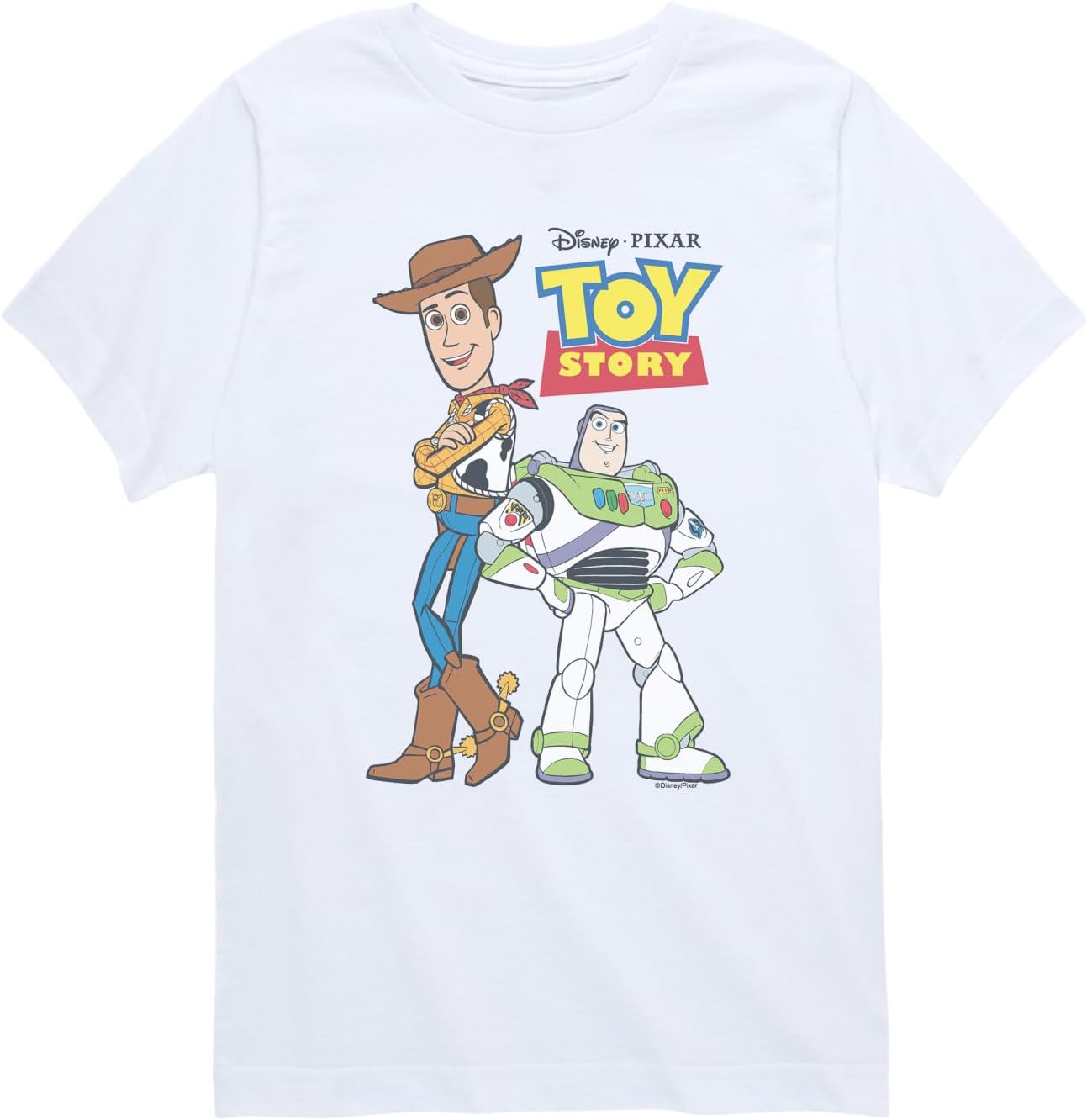 Disney Unisex-Kids Youth Boys & Girls Official Toy Story Woody & Buzz Lightyear Short Sleeve Cotton T-Shirt