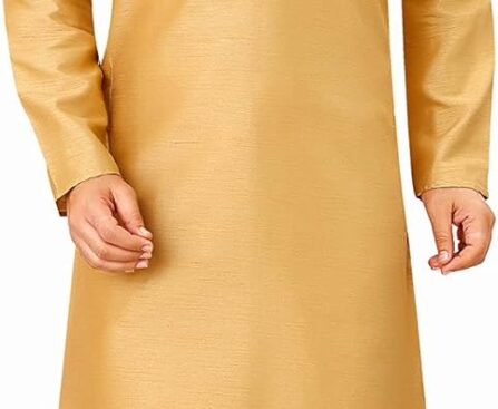Mens Emboridered Silk Kurta Pyjama Set
