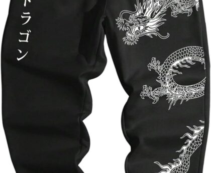 ZAFUL Printed Sweatpants for Men Casual Joggers Graphic Drawstring Sweat Pants Stretch Loose Solid Athletic Pants