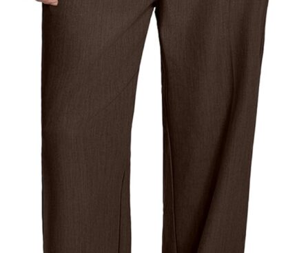 Susclude Mens Baggy Dress Pants Old Money Vintage Pleated Wide Leg Pants Summer Casual Slacks Relaxed Fit Trousers