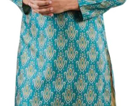 Elina fashion Men’s Indian Satin Cotton Kurta Dhoti Set Tunic Traditional Wear