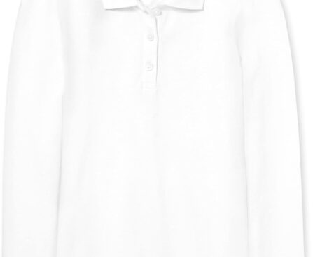 The Children’s Place Girls’ Long Sleeve Pique Polo
