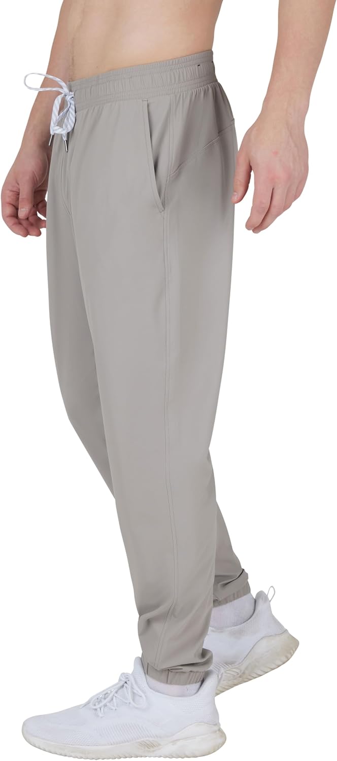 90 Degree By Reflex Mens Lightweight Jogger Full Length Side Pocket Slim Fit Pant with Drawstring