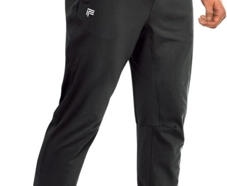 Mens Joggers with Zipper Pockets Lightweight Sweatpants for Men Pants Athletic Workout Running Track Gym