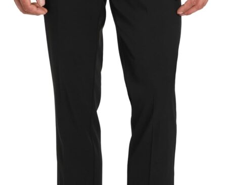 Van Heusen Mens Stain Shield Stretch Slim Fit Flat Front Dress Pant