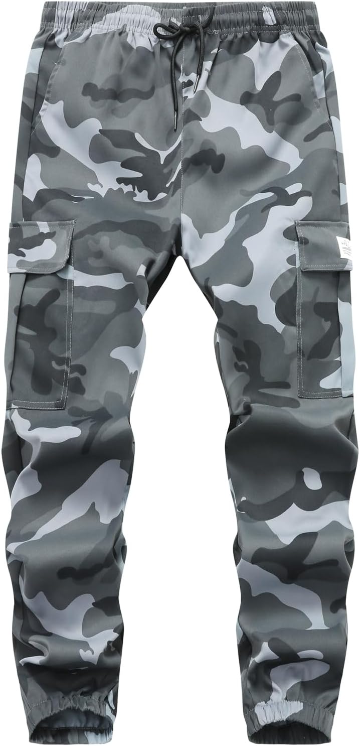 Mens Casual Cargo Pants Joggers Pants Workout Pants Multi Pockets