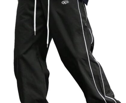 Mens Lightweight Sweatpants Y2k Drawstring Baggy Track Pants Cool Parachute Pants Streetwear