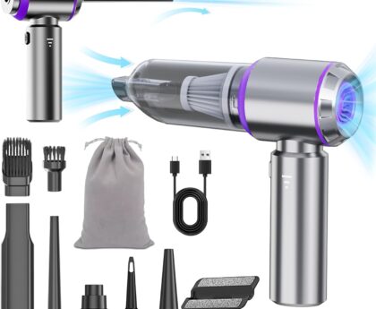 Car Vacuum Cleaner High Power 20000Pa – Cordless Handheld Mini Vacuum & Air Duster for Car Detailing, 3-Speed Brushless Motor, 6000mAh Battery, Aspiradora para Carro, Home Office Camping