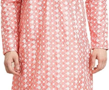 Men’s 100% Cotton Blend Embroidered Only Kurta