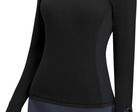 BMJL Women’s Long Sleeve Workout Tops Gym Athletic Hiking Shirts Running Training Yoga T-Shirts Fall Outfits 2025