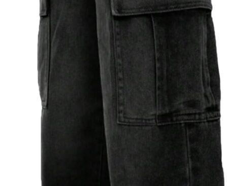 Verdusa Boys Jeans Baggy Vintage Straight Leg Denim Cargo Pants with Pockets 8-14 Years