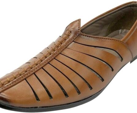 Mens Breathable Comfort Fashion Loafers Sherwani Shoes Indian Flat Ethnic