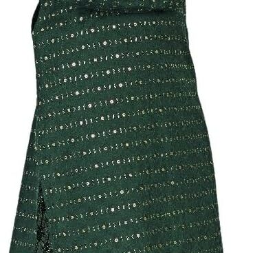 Men’s Embroidered Sequined Kurta with White Pyjama Set Indian Traditional Party Wear Outfit-Ethinic Wear