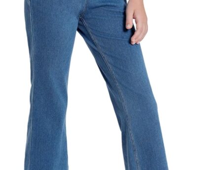 Haloumoning Girls Crossover Flare Jeans Stretchy Bootcut Yoga Pants Bell Bottoms with Pockets