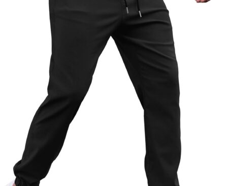 Sailwind Men’s Casual Joggers Pants Drawstring Outdoor Chino Cargo Pants Twill Jogging Sweatpants Hiking