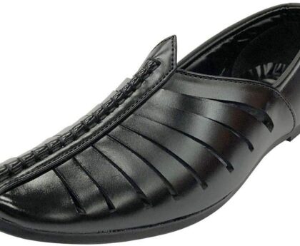 Mens Punjabi Jutti Style Sherwani Shoes Pakistani Jutti Men Casual Breathable Shoes