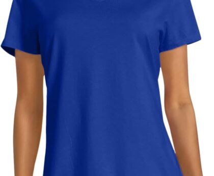 Hanes Women’s Nano Premium Cotton V-Neck T-Shirt Pack