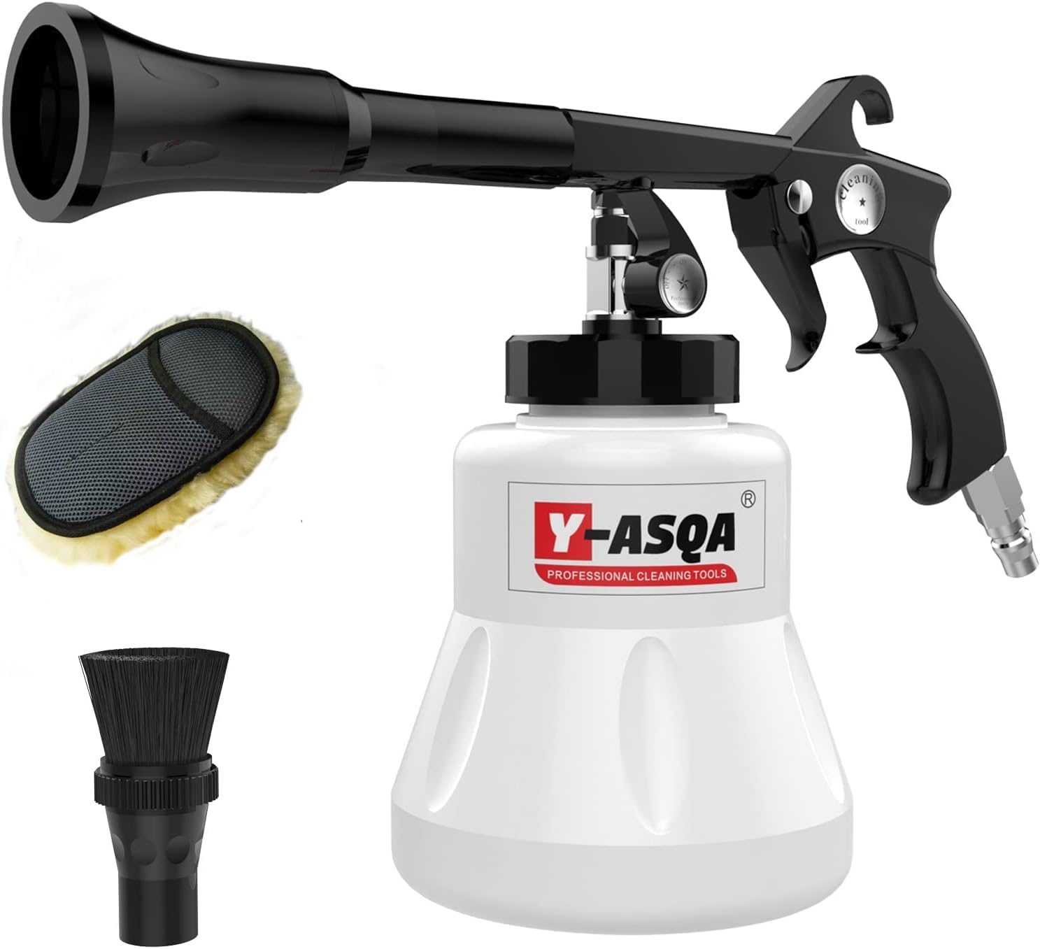 Car Cleaning Gun Professional Deep Stain Removal air Pulse car Detail Thicken Cleaner Gun for Upholstery Carpet seat Canopy Interior Detailing Cleaning Kit