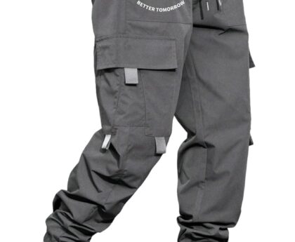 ZAFUL Men’s Jogger Cargo Pant Elastic Waist Drawstring Straight Leg Sweatpants Lightweight Casual Trousers with Pockets
