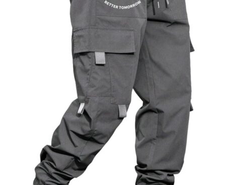 ZAFUL Men’s Jogger Cargo Pant Elastic Waist Drawstring Straight Leg Sweatpants Lightweight Casual Trousers with Pockets