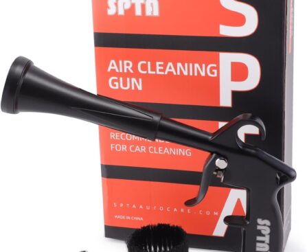 SPTA Car Cleaning Gun, Car Blow Gun Trumpet Head High Pressure Dryer Blow Gun, Car Cleaning Air Gun Kit, Vortex Air Cleaning Tool for Quickly Blasts Dirt and Dust from Surface
