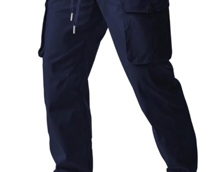 JMIERR Men’s Casual Cargo Joggers Pants Stretch Elastic Waist Drawstring Tapered Sweatpants with Pockets