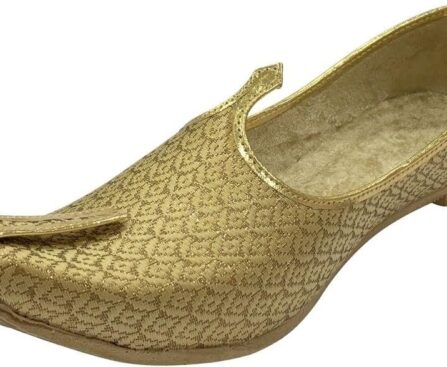 Men’s Cream Wedding Shoes Sherwani Punjabi Jutti Traditional Ethnic Flats Mojari Khussa Juti