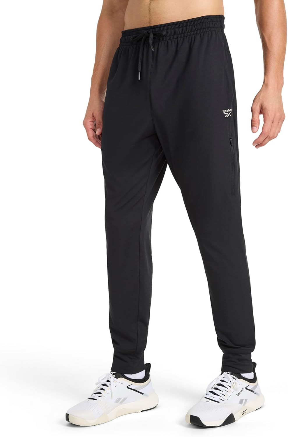 Reebok Mens Dunk Jogger, Standard Fit, 30” Inseam, Lightweight Stretch Poly-Blend Fabric