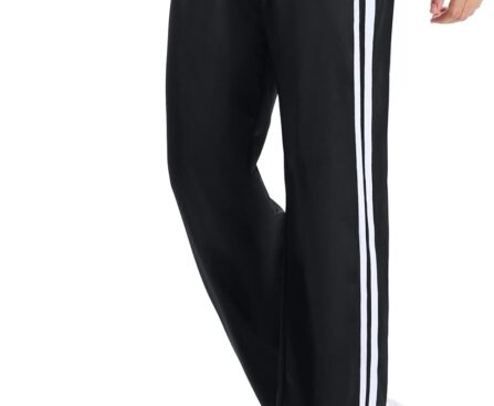 Tall Men’s 34/36/38 Inseam Track Pants Warm-up Sweatpants Open Hem Tracksuit Bottoms for Gym Athletic Workout
