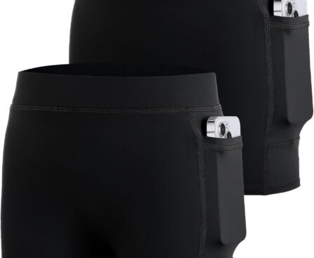 Roadbox Girls Volleyball Spandex Shorts, Youth Biker Shorts with Pockets Athletic Compression Short for Yoga Gymnastics Dance