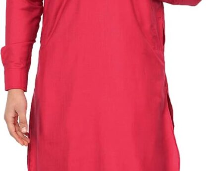 SKAVIJ Men’s Tunic Cotton Pathani Kurta Pajama Set Indian Casual Dress Suit