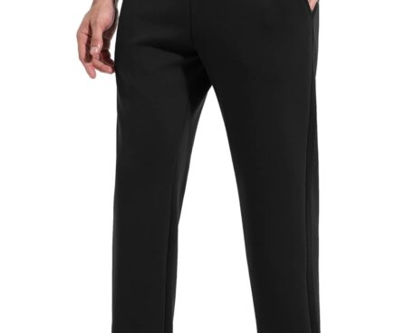 Men’s Heavyweight Sweatpants 28-29″ Inseam Short Length, Cotton Stretch Casual Lounge Pants for Fall Winter