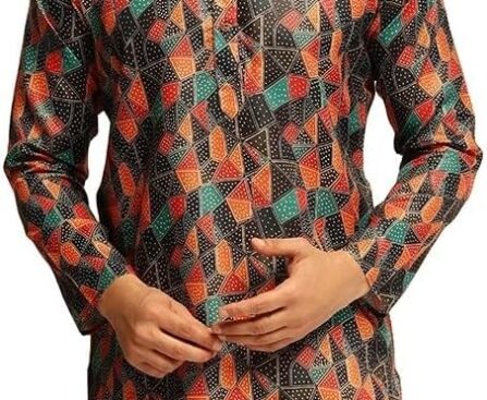 Sojanya (Since 1958 Men’S Cotton Linen Printed Long Kurta