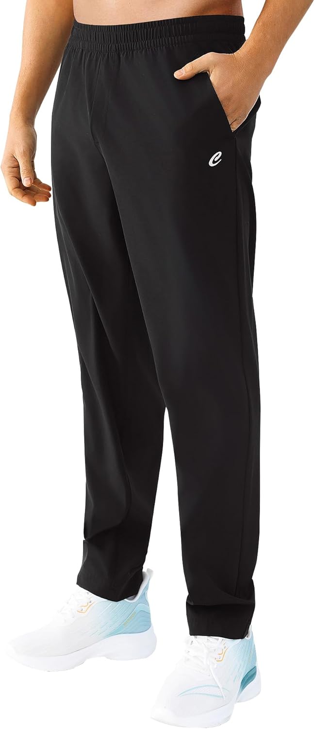 Cosmolle Men’s Outdoor Hiking Pants Quick Dry Waterproof Joggers with Double Pockets for Gym and Travel